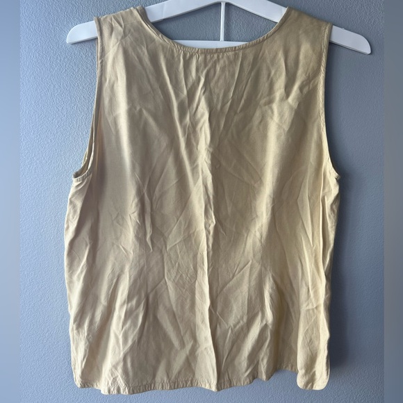 April Cornell tan long sleeve button up shirt and tank top set Women’s M - Picture 6 of 10